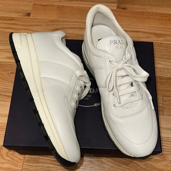 Prada Shoes - Prada calzature Donna white sneakers size 41 USA 10